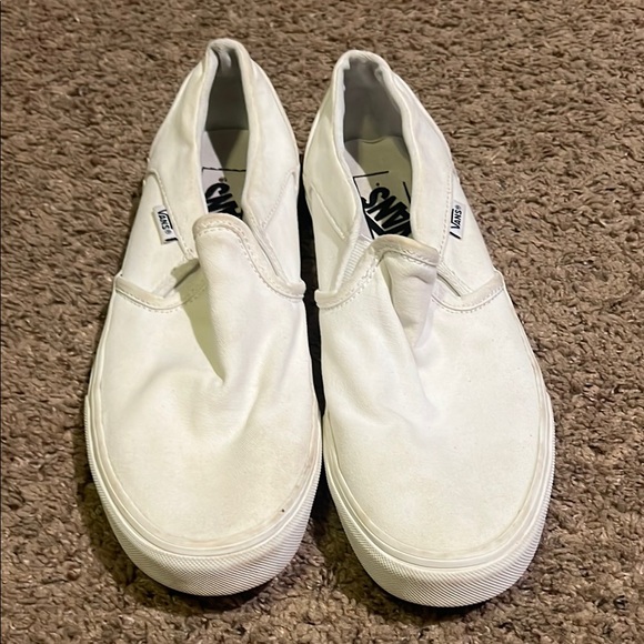 Vans Shoes - Vans Women’s White Slip-On Shoes Size 9